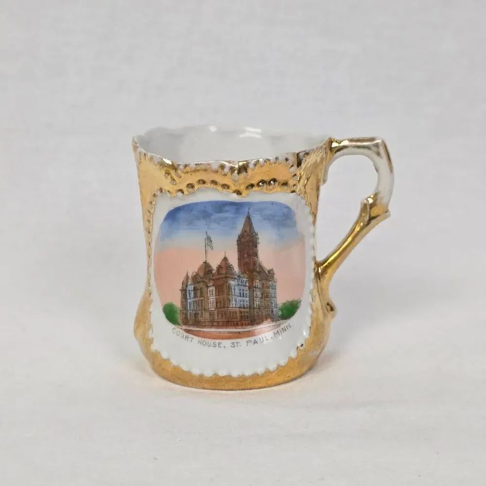 Vintage St Paul MN Courthouse Souvenir Demitasse Cup